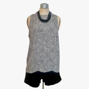 Worthington Dalmatian Print Sleeveless Top Size XXL